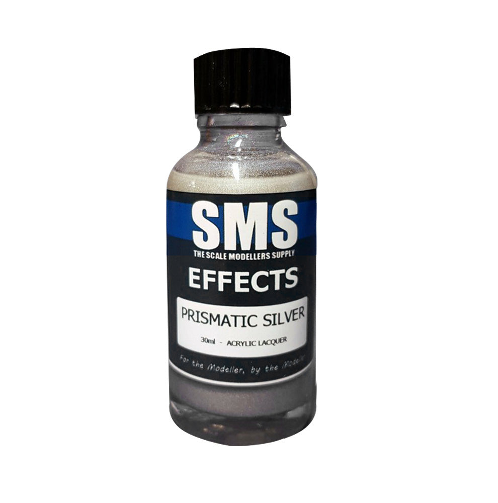 SMS Airbrush Paint 30Ml Effects Prismatic Silver Acrylic Lacquer