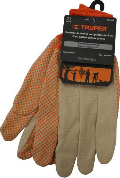 Pretul Garden Gloves Cotton with PVC Dots Large