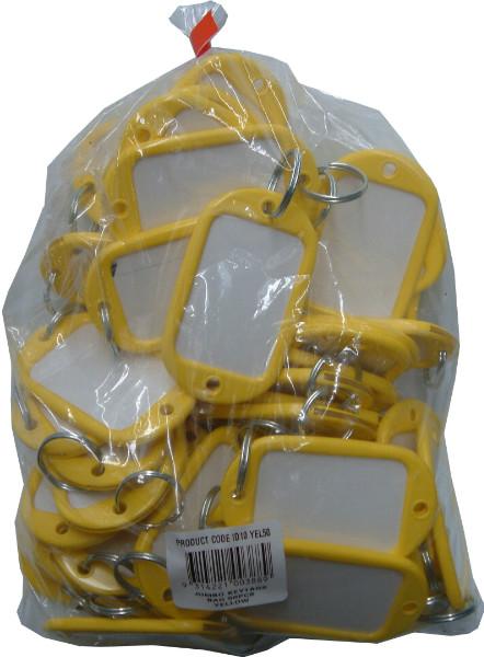 Kevron Key Tag Jumbo 50-pce Bag Yellow