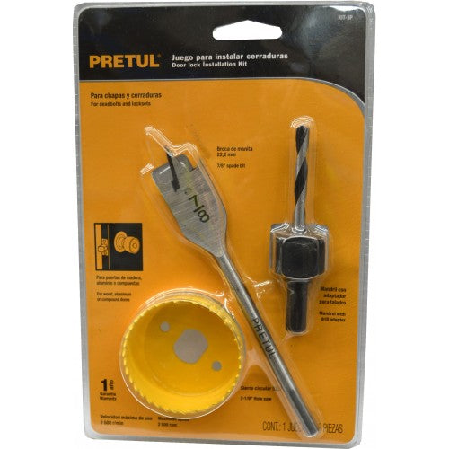 Pretul Hole Saw Set Lock installation Kit 3-pce