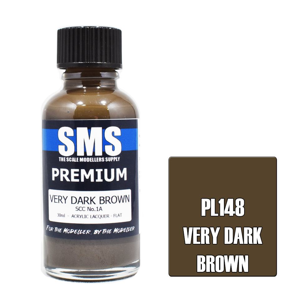 SMS Airbrush Paint 30Ml Premium Very Dark Brown Scc No.1A