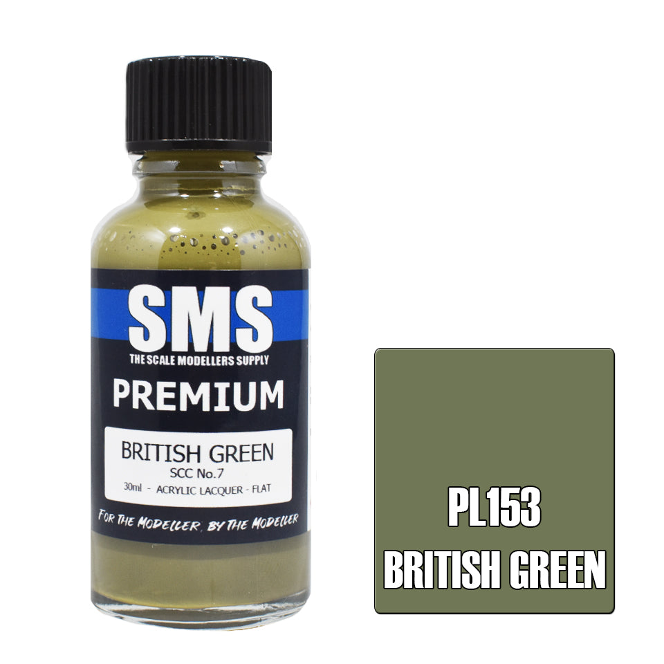 SMS Airbrush Paint 30Ml Premium British Green Scc No.7