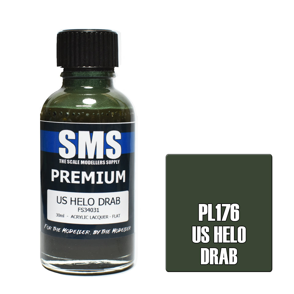 SMS Airbrush Paint 30Ml Premium Us Helo Drab