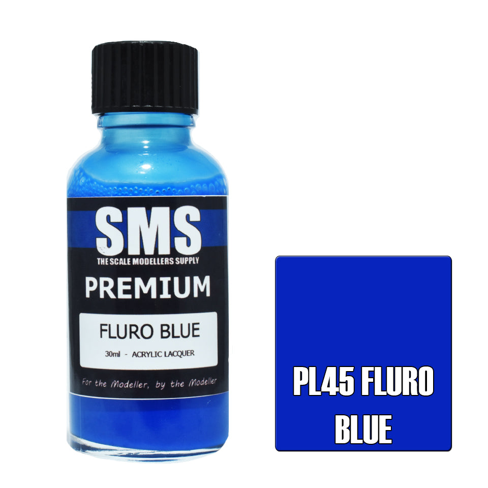 SMS Airbrush Paint 30Ml Premium Fluro Blue