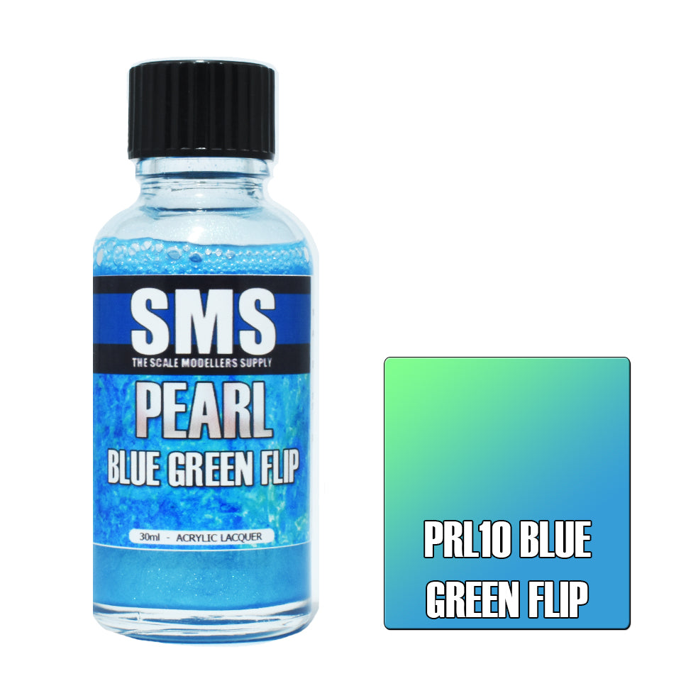 SMS Airbrush Paint 30Ml Pearl Blue Green Flip Acrylic Lacquer Scale Modellers Supply