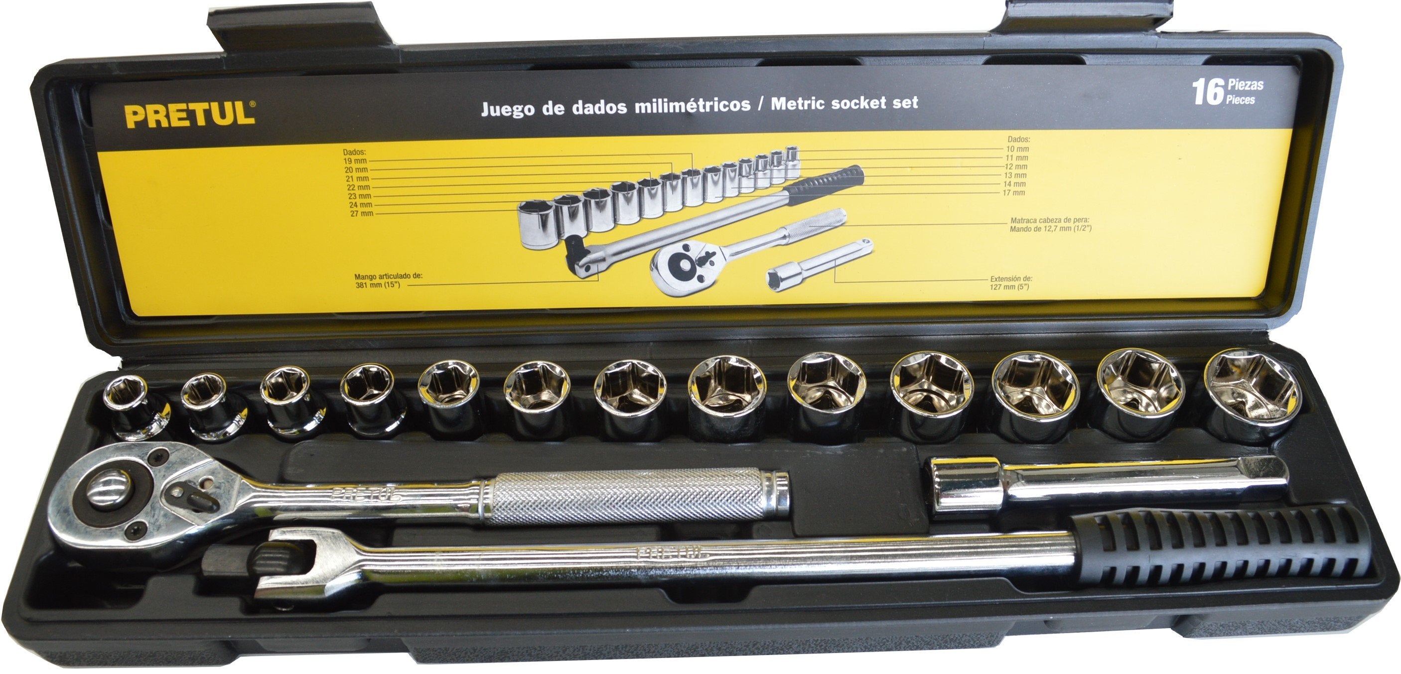 Pretul Socket Set 1/2Drive - Metric 16-pce