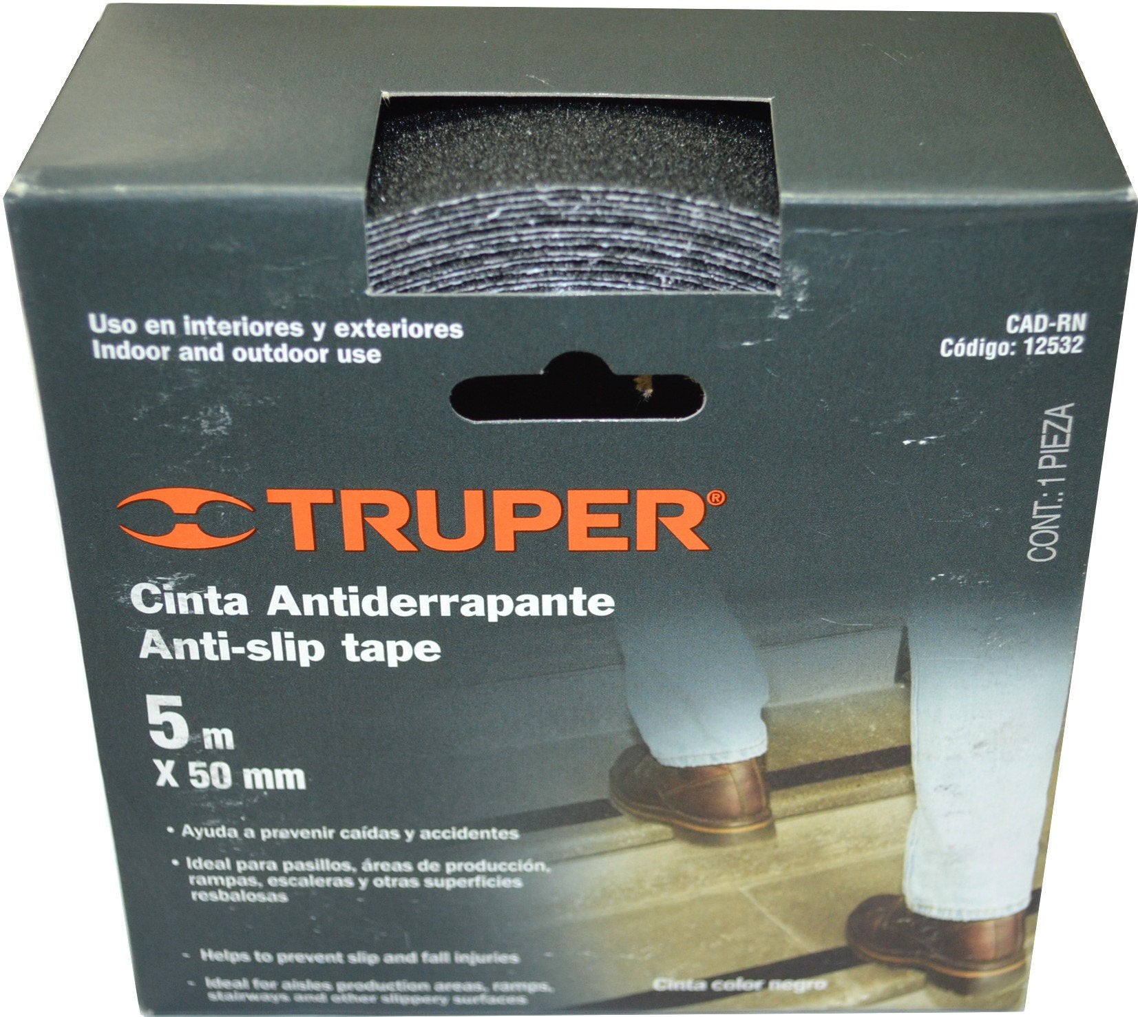 Truper Non-Slip Tape - Black 50mm x 5m