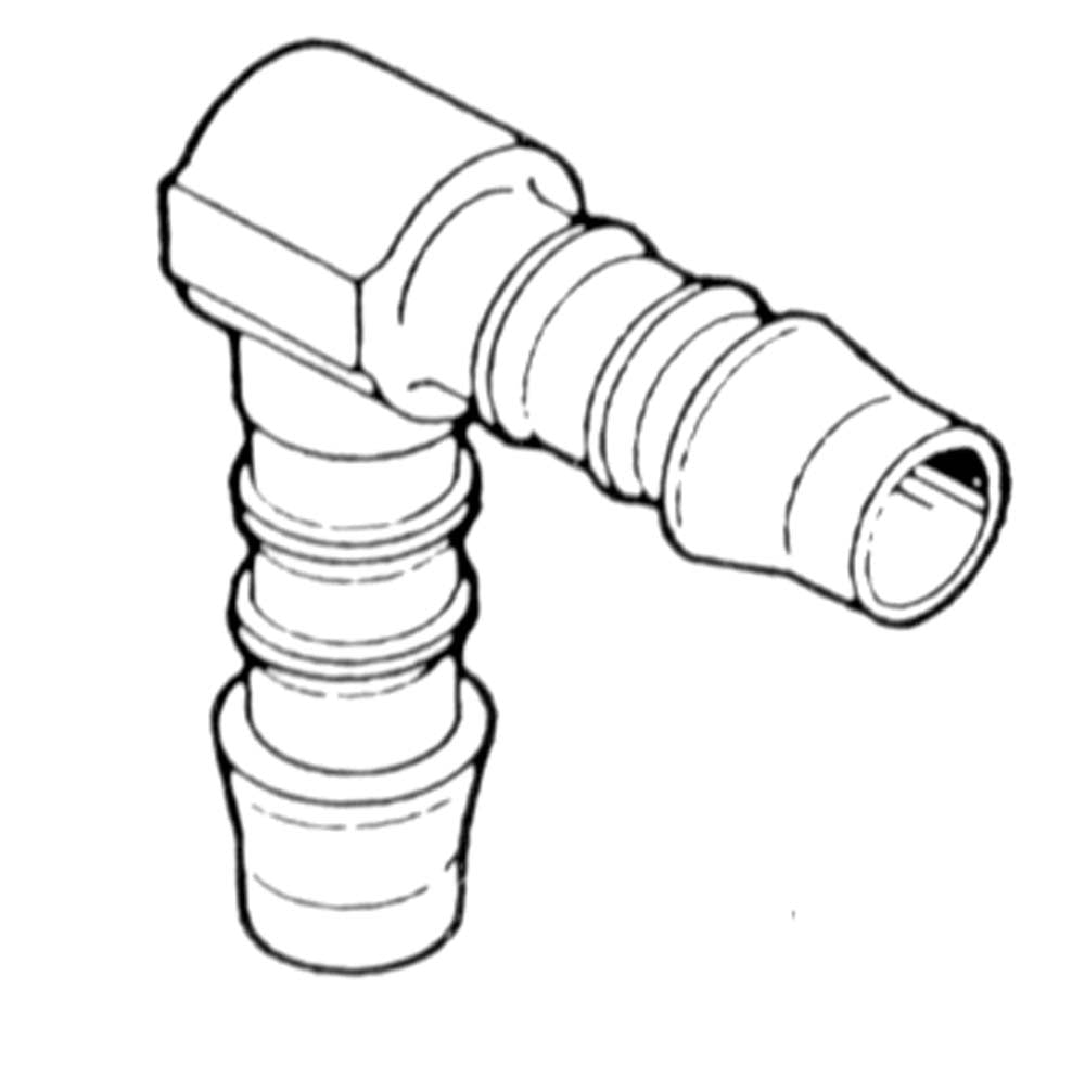 Norma Elbow Push-On Connector 8mm Id Hose Each