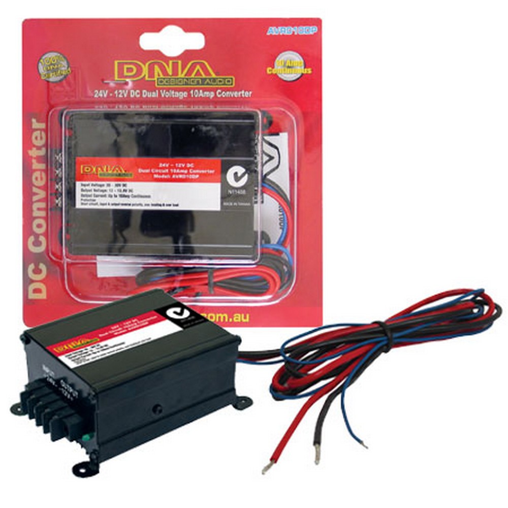 Voltage Reducer 24V To 12V 10Amps Continuous Dual Output