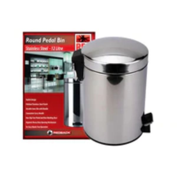Pedal Bin 12 Litre Stainless Steel Stainless Steel