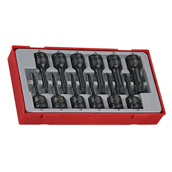 Teng 12pc 1/2in Dr. TX Skt Set TX10-70 - TC-Tray