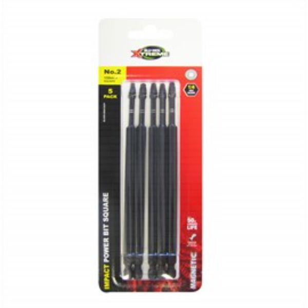 BLU-MOL XTREME IMPACT BIT SQUARE No.2 x 150mm 5PK CLAM