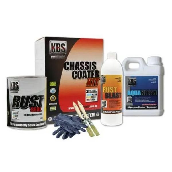 KBS CHASSIS COATER KIT FOR FULL SIZE CAR OR UTE SATIN BLACK