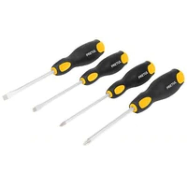 Screwdriver Set - 2 Slotted & 2 Phillips 4-Pce Pretul