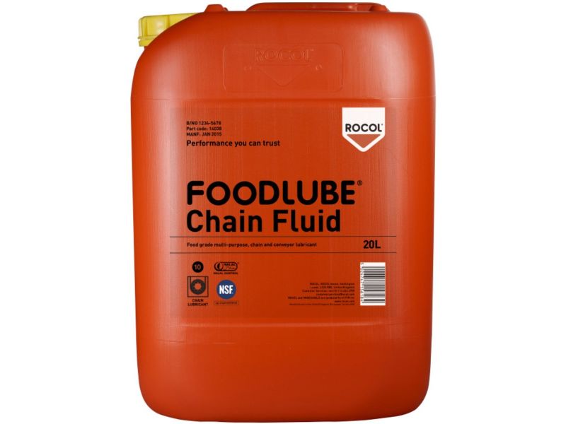 FOODLUBE Food Grade: 20ltr Grease, Oil, Spray, Fluid, Chain lube