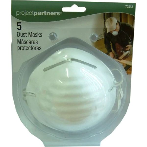 Dust Masks 5-Pce Project Partners 70212 Ea
