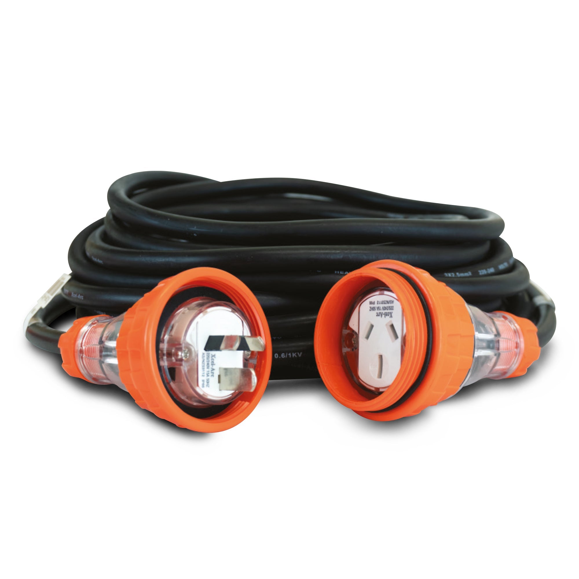 Rubber 15M Extension Lead, 3 X 2.5mm2, 3P 15A Plug & Socket