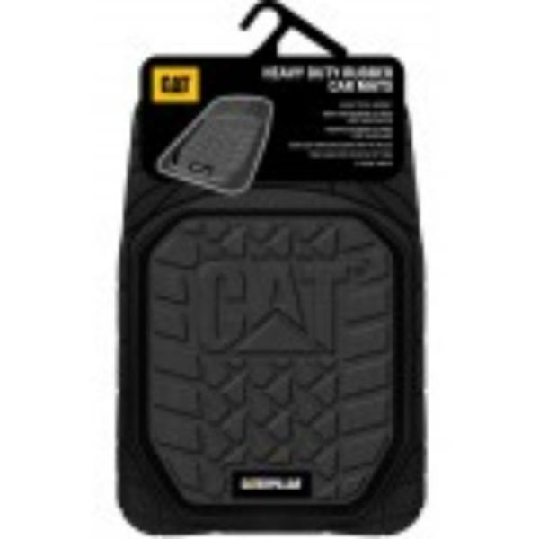 CAT RUBBER FRONT MATS BLACK SET OF 2