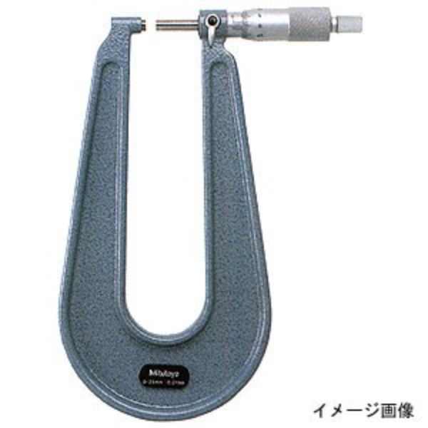 Mitutoyo Sheetmetal Micrometer 0-25mm x 0.01mm x 150mm Throat Depth Spherical Anvils