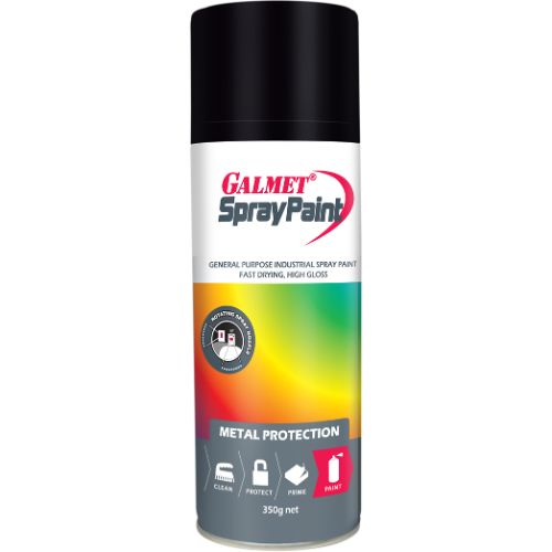GALMET SPRAY PAINT BLACK GLOSS