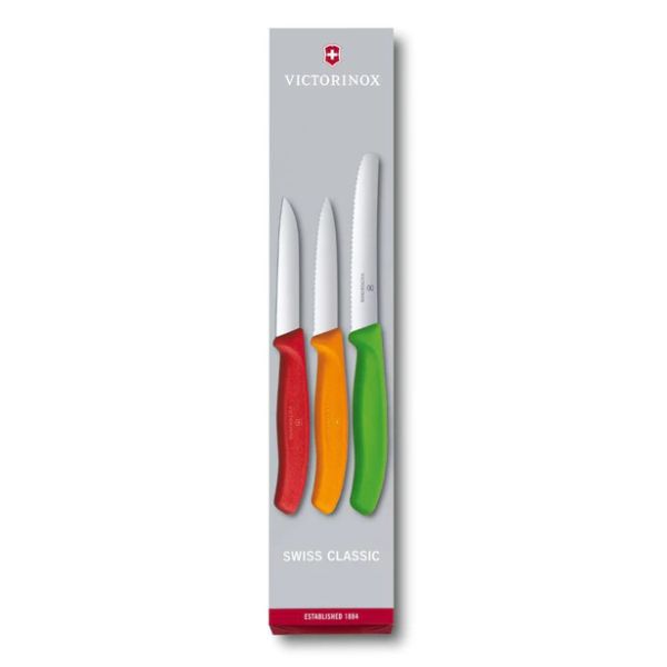 Paring Knife Set 6.7116.32 - 3 Piece Assorted Colours Victorinox