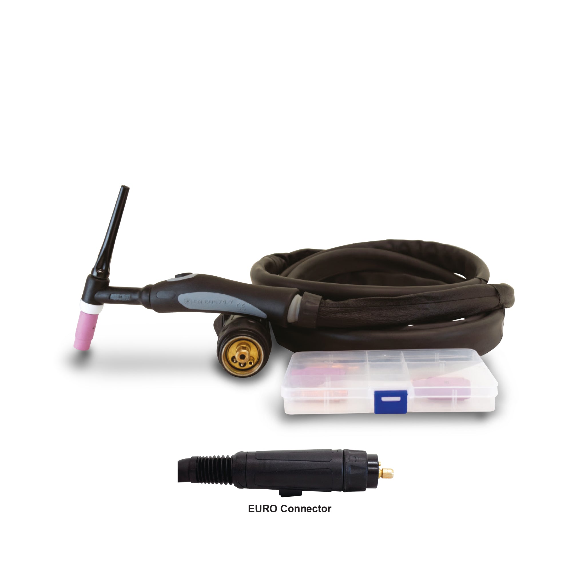 TIG TORCH KIT XA26 X 4M WITH EURO CONN SPARES