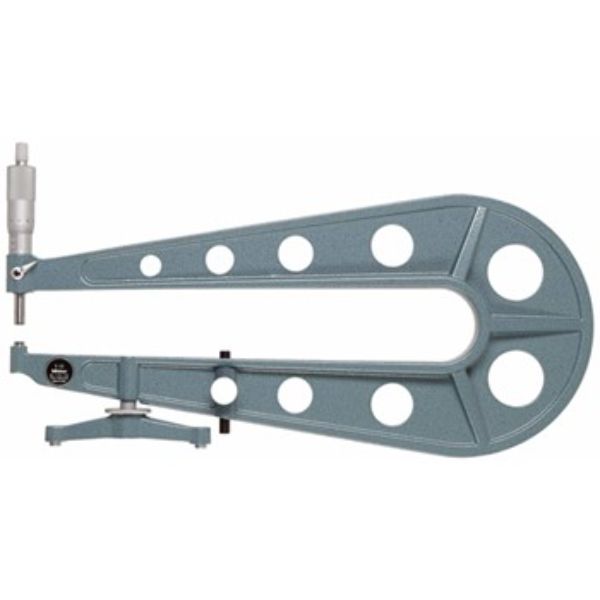 Mitutoyo Sheetmetal Micrometer 0-25mm with 300mm Throat Depth Flat Anvils