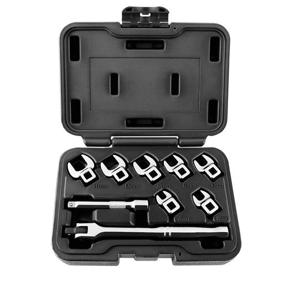 TOLEDO CROWFOOT WRENCH SET 1/4 in - METRIC STRAIGHT 9 PC