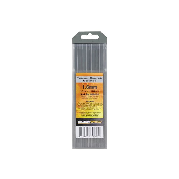 Bossweld Electrode Tungsten Ceriated - 2.4mm X 178mm 10Pk