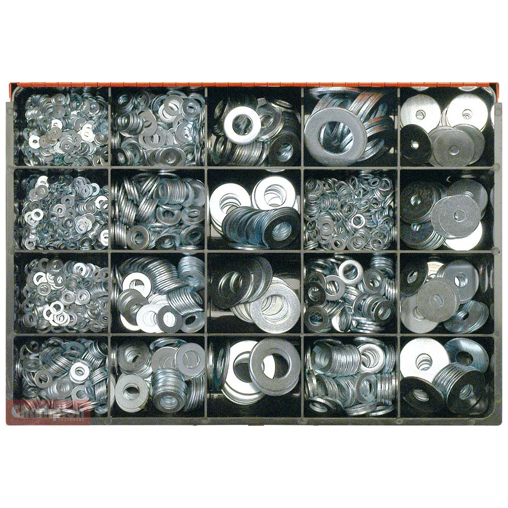Champion Master Kit 2190Pc Metric & Imp Flat Washer Asst