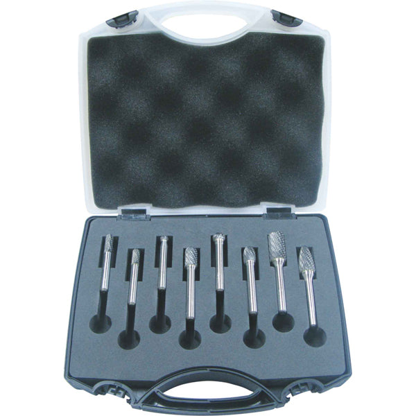 Holemaker 8Pc Carbide Burr Set-1/4,3/8&1/2in Headx1/4in Dc