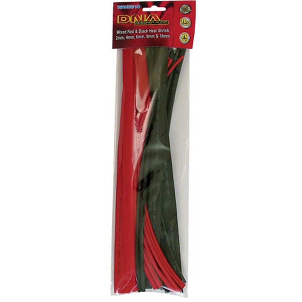 Heatshrink 2 - 10mm Red & Black 20 Pack
