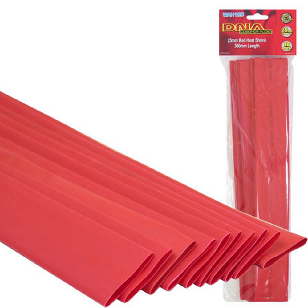 Heatshrink 25mm Red 10 Pack