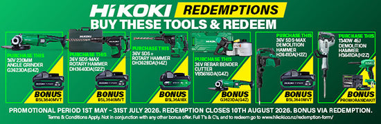 Hikoki Bare Tools or AC Tool and Redeem (Customer Redemption Offer)