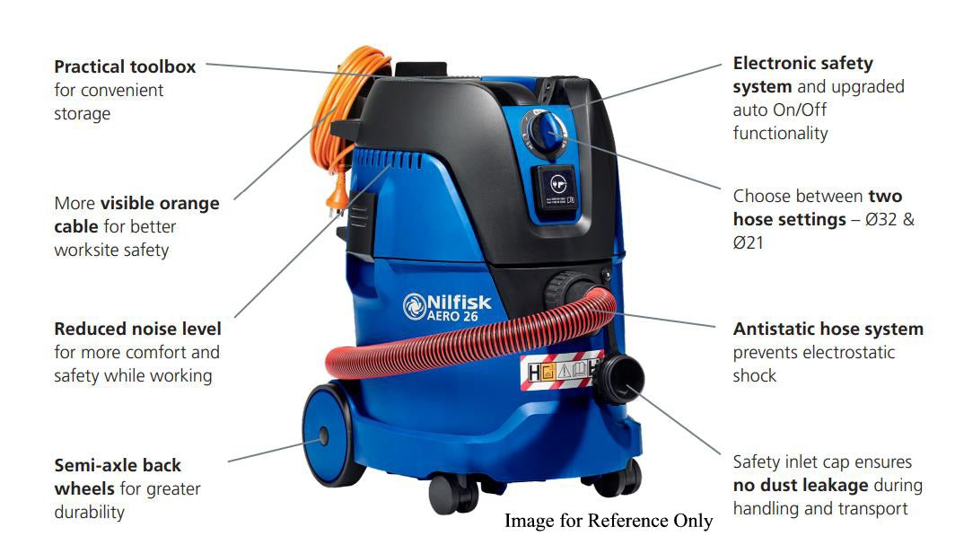 AERO 26 - W2M Nilfisk M-Class Wet & Dry Dust Extractor w/Wireless Control
