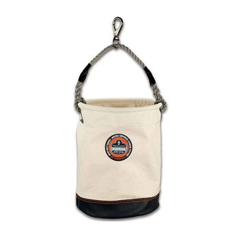 Ergodyne Leather bottom canvas hoist bucket white | 68kg Max Weight #5740 White