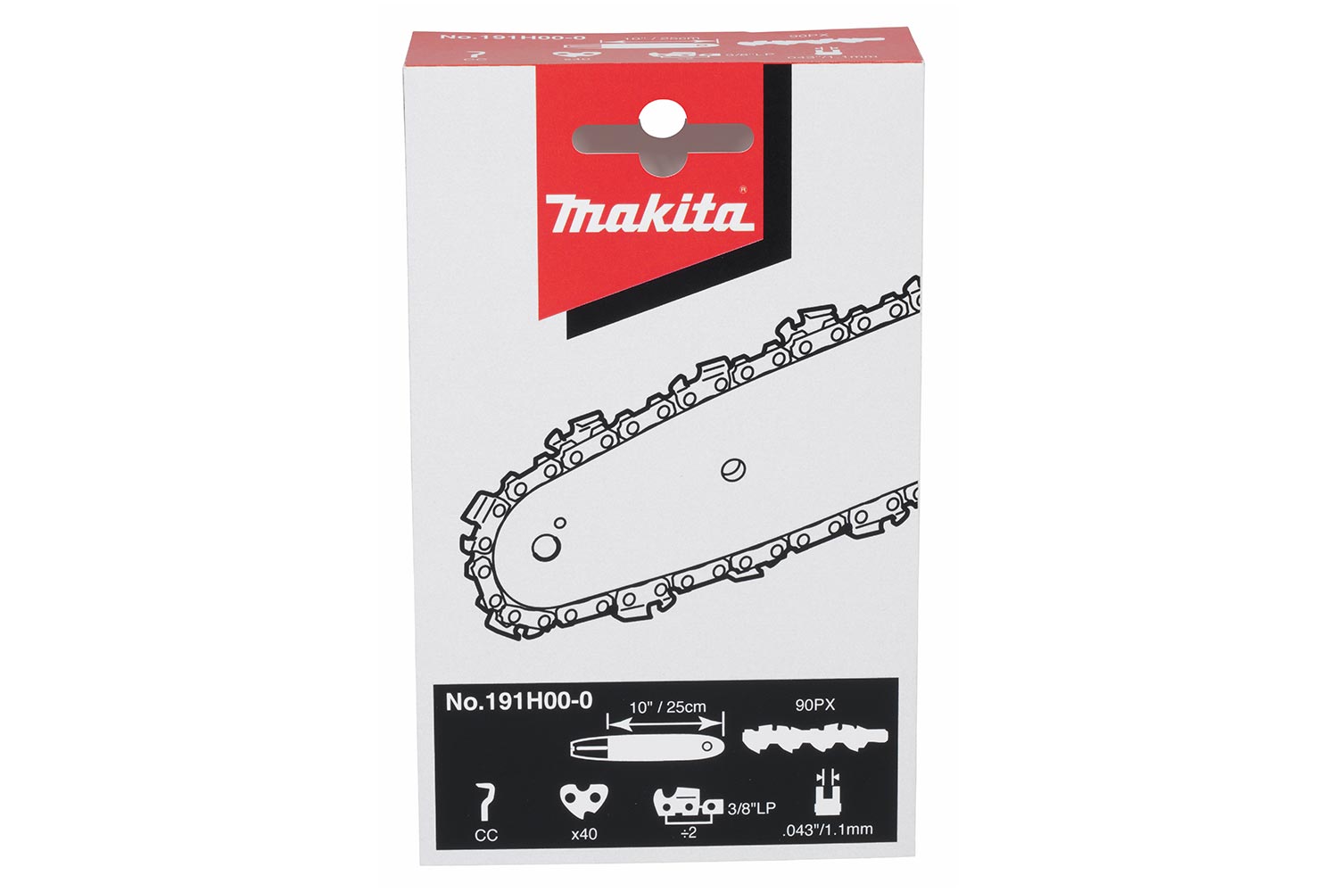 MAKITA 250mm (10 inch) Saw Chain, 3/8 in LP, .043 in 191H00-0