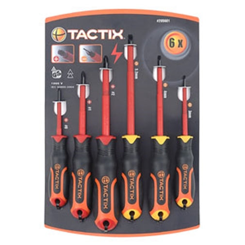 Tactix Screwdriver Insulated 6Pc Set