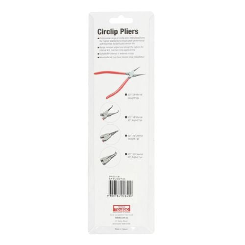 TOLEDO CIRCLIP PLIER 9 IN EXT 90 ANG TIP