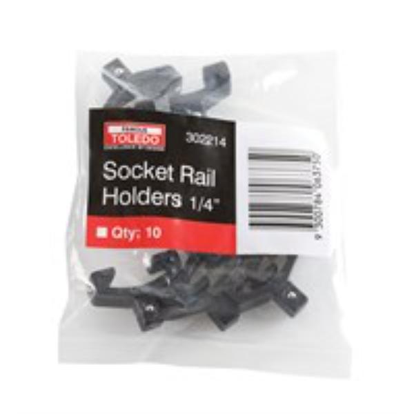 Toledo Socket Rail Holders 1/4In 10Pk