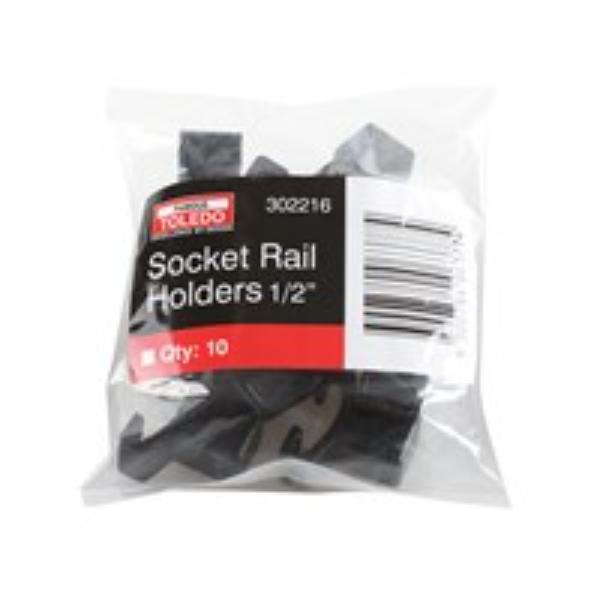 TOLEDO SOCKET RAIL HOLDERS 1/2IN 10PK