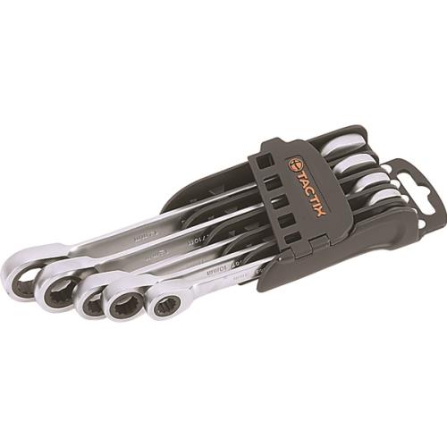 Tactix Ratchet Spanner 5Pc Set-Metric