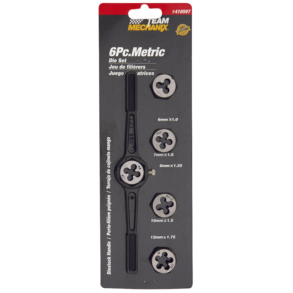 Team Mechanix Die Set 6Pc Metric