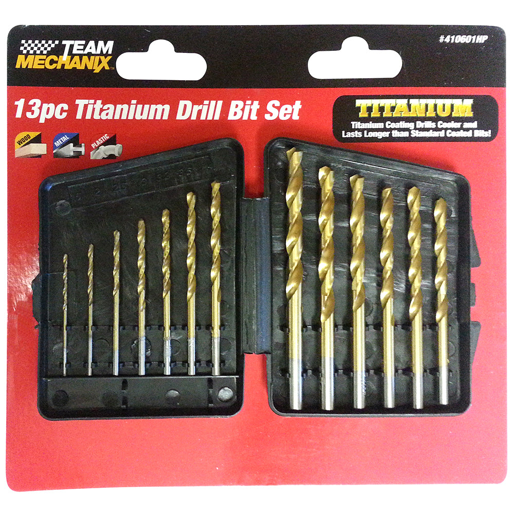 Powerbuilt 13Pc Titanium Coated Drill Bit Set