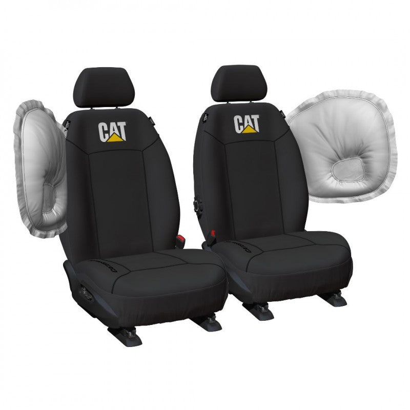 CATERPILAR Canvas Front Seat Cover Pair Black Size 30 Box