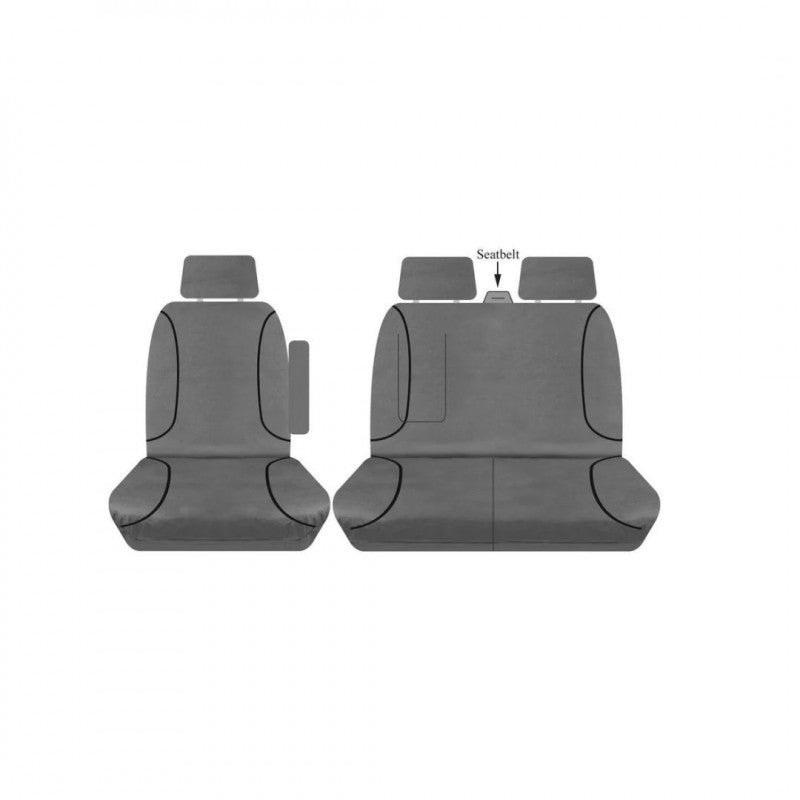 TRADIES GREY CANVAS FRONT SEAT COVER FORD TRANSIT CUSTOM 320 SWB 24-25