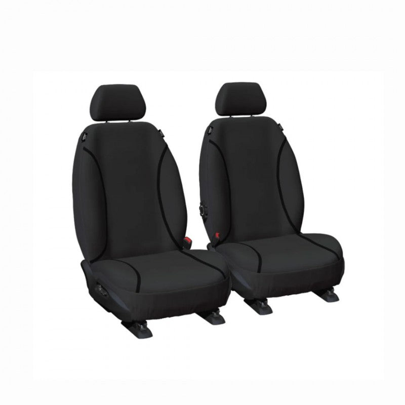 TRADIES BLACK CANVAS FRONT SEAT COVER PAIR HILUX 2015-CURRENT