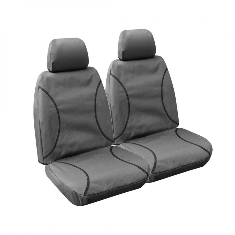 TRADIES GREY CANVAS FRONT SEAT COVERS - FORD RANGER PY 2022-ON