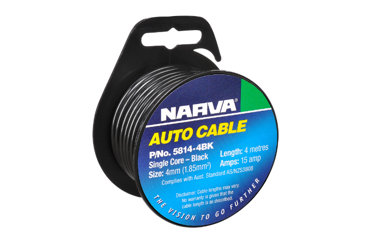 Narva Cable Single Core 4mm 4M Black