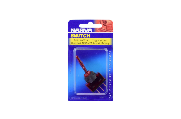 Narva Switch Toggle On/Off Red 12V